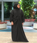 Ameena Kaftan Set (with matching Instant tudung) - Black